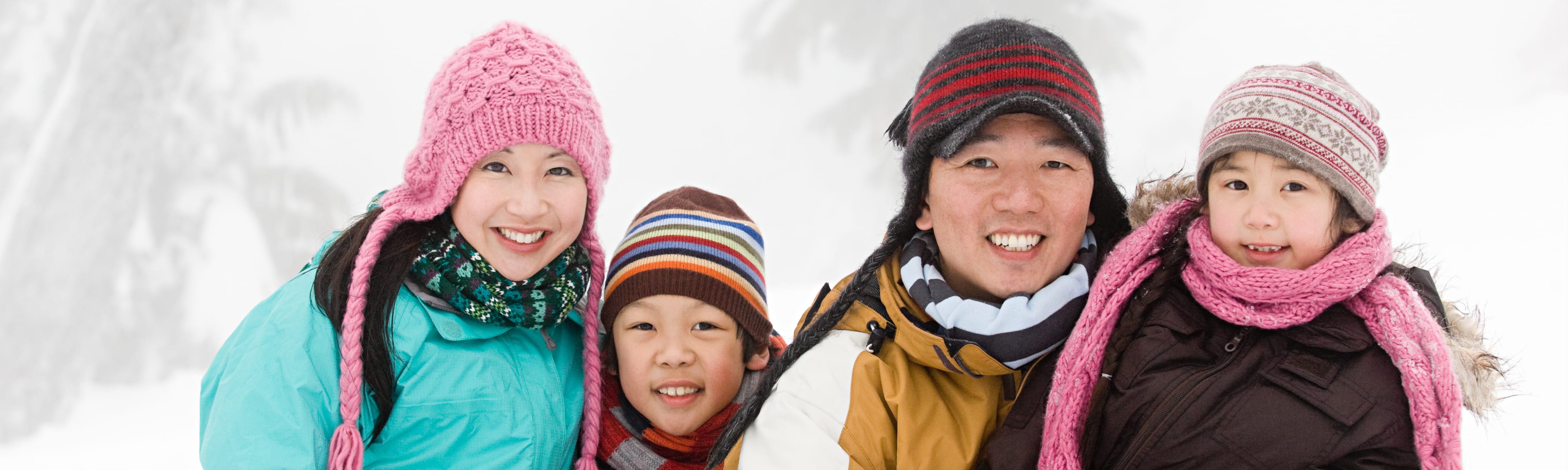 Family in the snow.