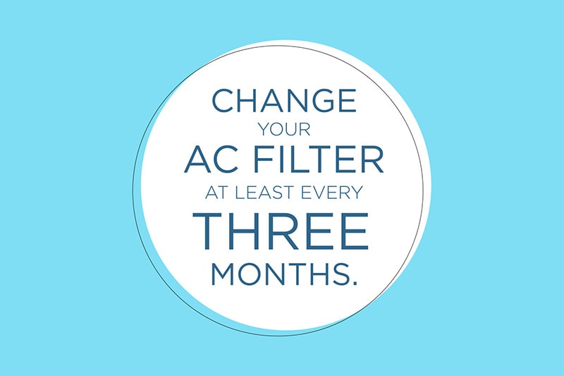 Change AC filter white bubble on blue background
