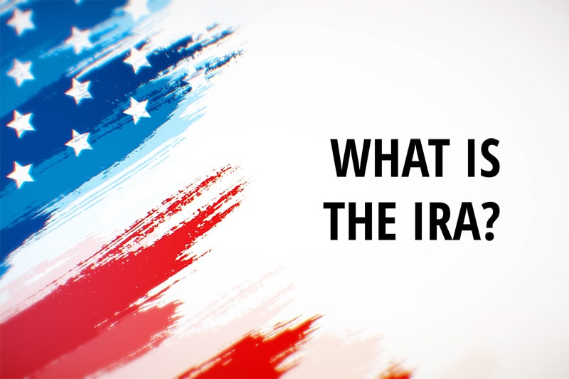 Video - The Homeowner's Guide to the Inflation Reduction Act. Coloring of American flag with the text, "WHAT IS THE IRA?”